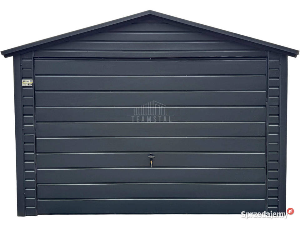 Garaż blaszany 35x6m Brama uchylna Antracyt dach wielkopolskie Września