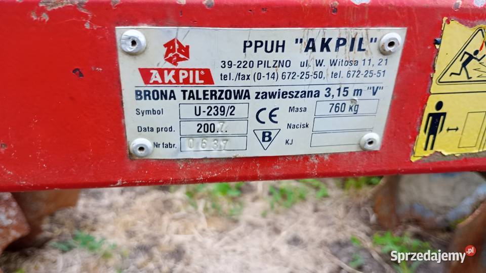 Brona talerzowa Kleszczele
