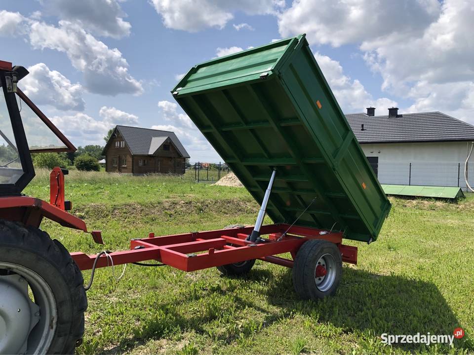 Przyczepa jednoosiowa nieuszkodzony Przyczepy rolnicze mazowieckie Zwoleń