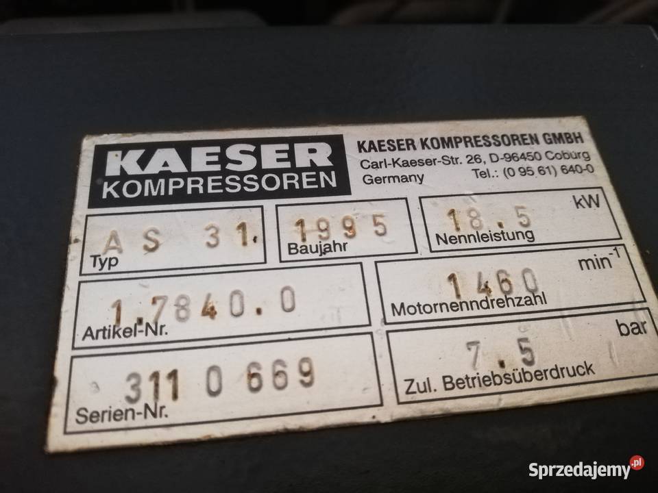 kaeser as31 kompresor sprezarka srubowa Raba Wyżna