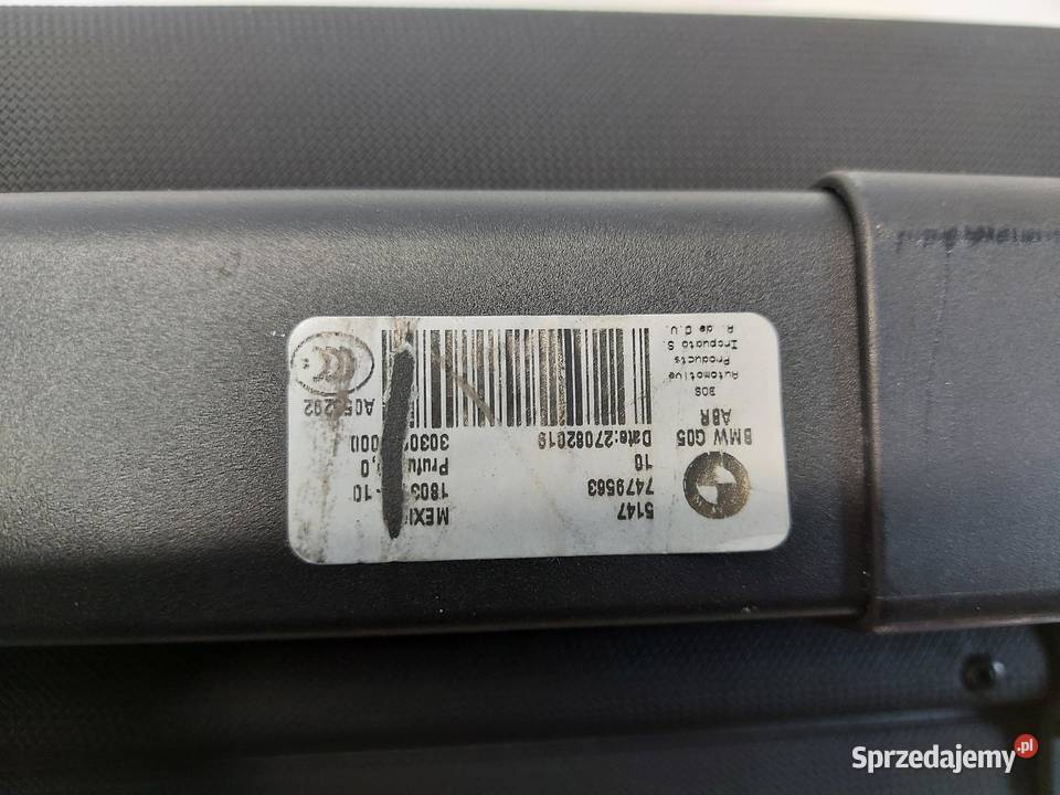 BMW G05 X5 30d 2019r ROLETA PÓŁKA BAGAŻNIKA