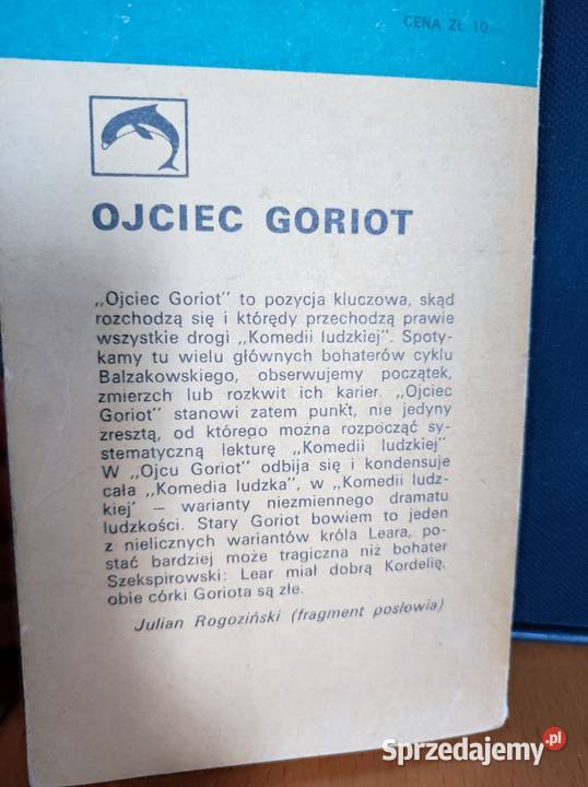 Ojciec Goriot Honoriusz Balzac Rok wydania 0 Kultura i Rozrywka świętokrzyskie Kielce
