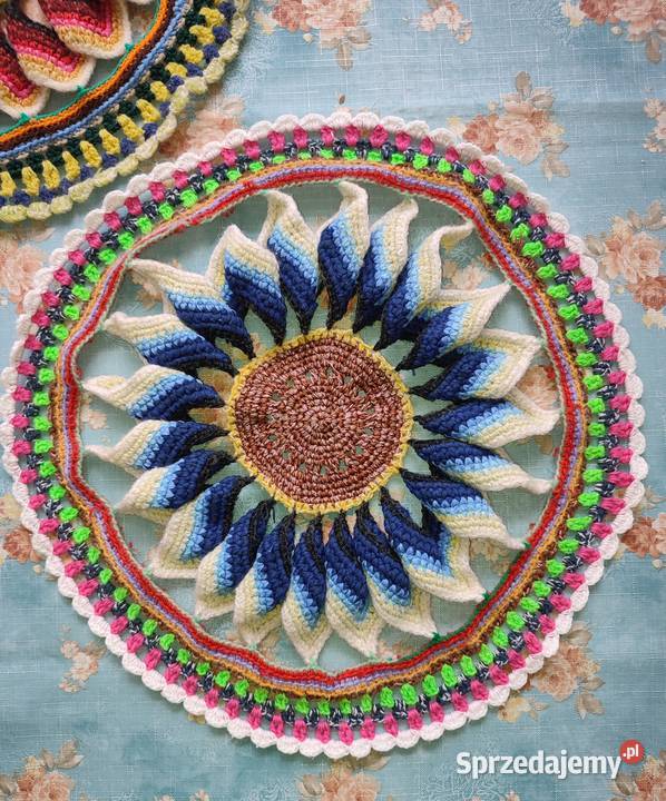 Makatka PRL ręczna robota z lat 6070 tych XX Warszawa