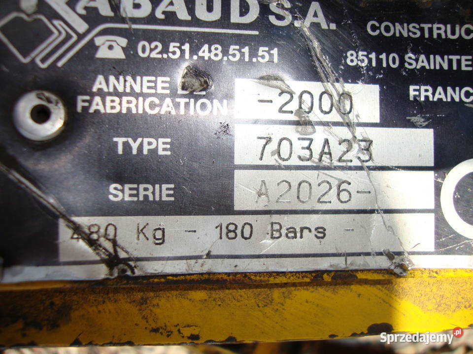 RABAUD wbijanie pali kafar palownica Pozostałe Czaplinek