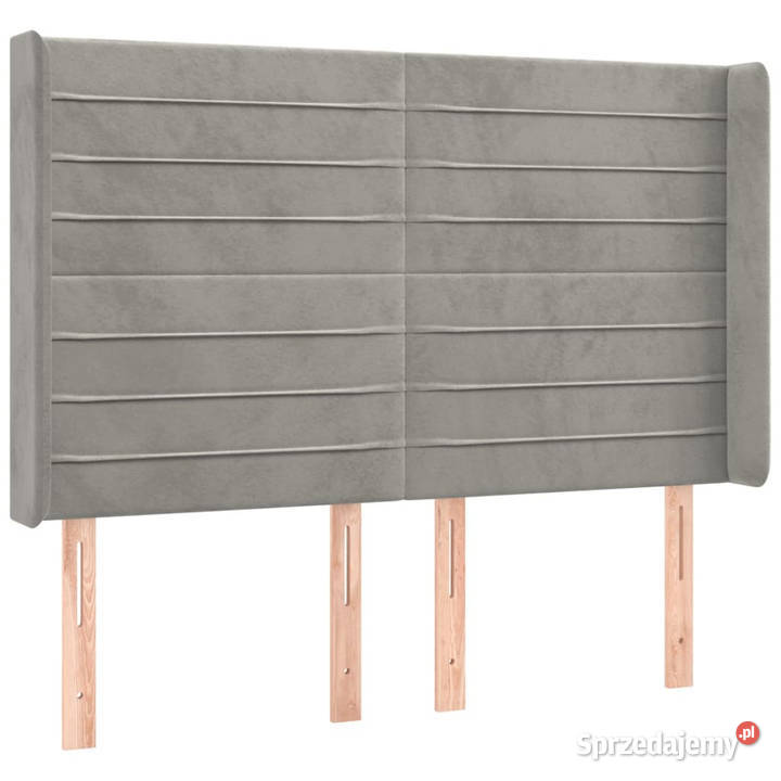 Zagłówek do łóżka z LED jasnoszary 147x16x118128 Warszawa