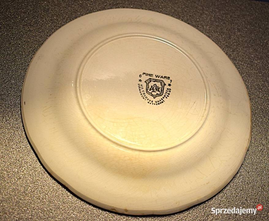 Talerz ceramiczny z motywem kwiatowym Chełmno