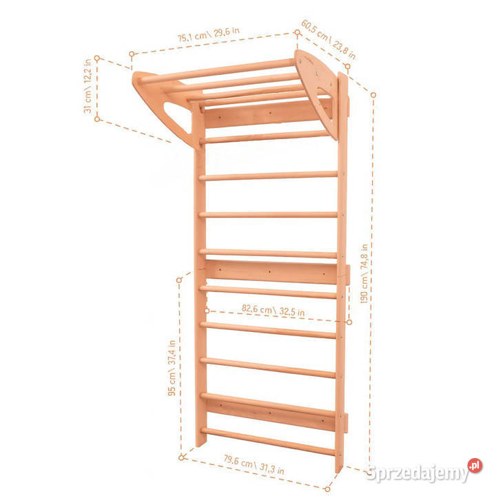 drabinka gimnastyczna Light drewno małopolskie Kraków