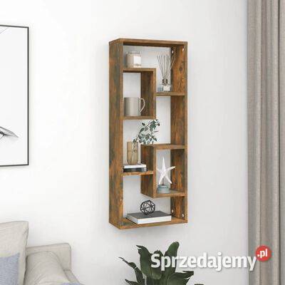 vidaXL Półka ścienna przydymiony dąb 36x16x90 Warszawa sprzedam