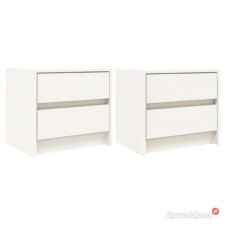 Szafki nocne 2 białe 40x31x355 lite drewno Warszawa