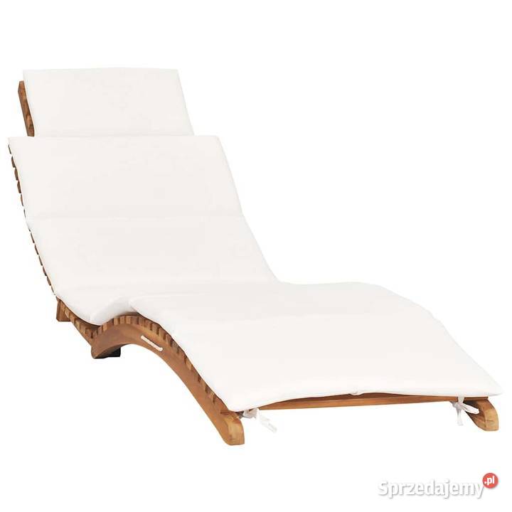 vidaXL Składany leżak z kremową mazowieckie