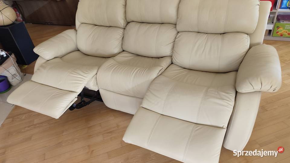 Kanapa i sofa skórzane 3 osobowe rozkładane Naterki sprzedam