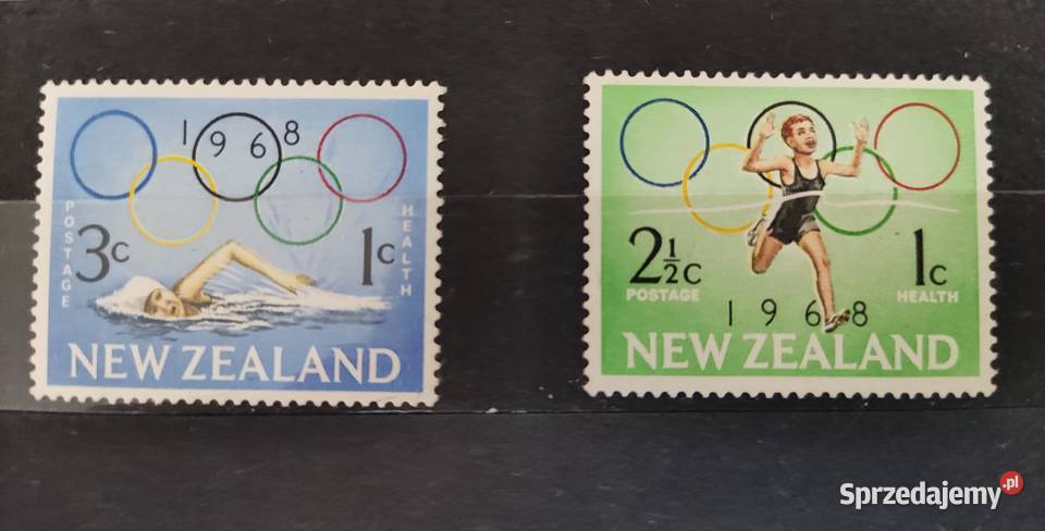 Znaczki Nowa Zelandia 2 1968 Filatelistyka Szczecin