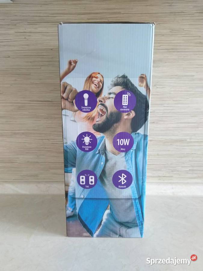 Głośnik z pilotem i mikrofonem RGB usb LED Zabrze sprzedam