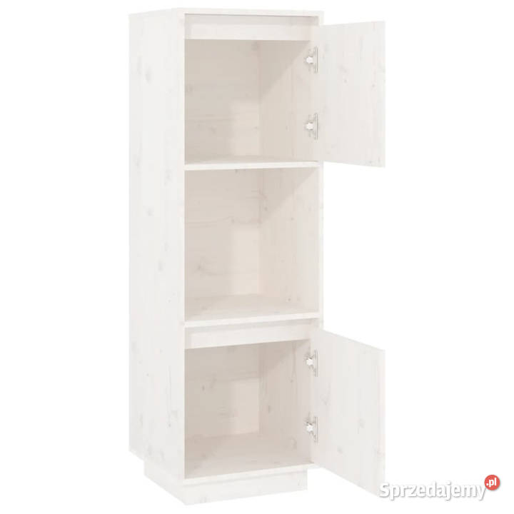 Wysoka szafka biała 38x35x117 lite drewno Warszawa sprzedam
