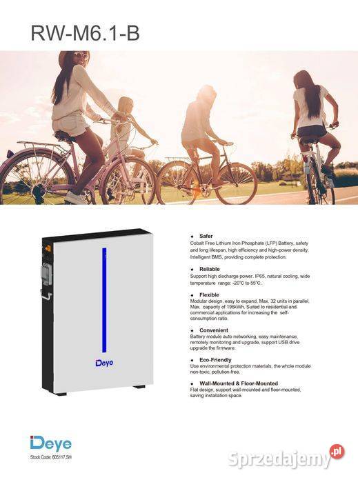 Magazyn energii LiFePO4 LV DEYE RW 614 kWh 4499