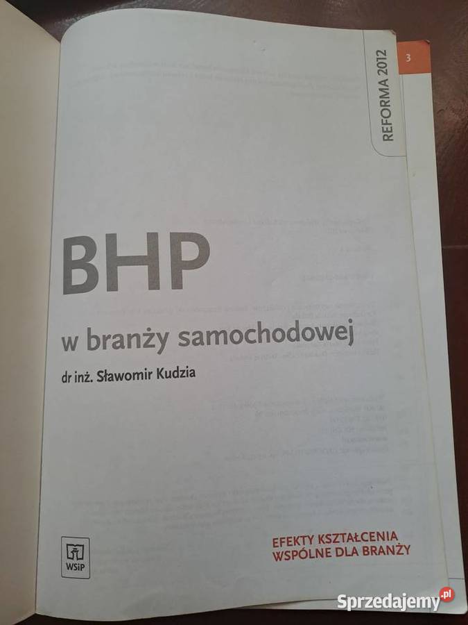 Podrecznik BHP w branzy samochodowej Pozostałe Dynów