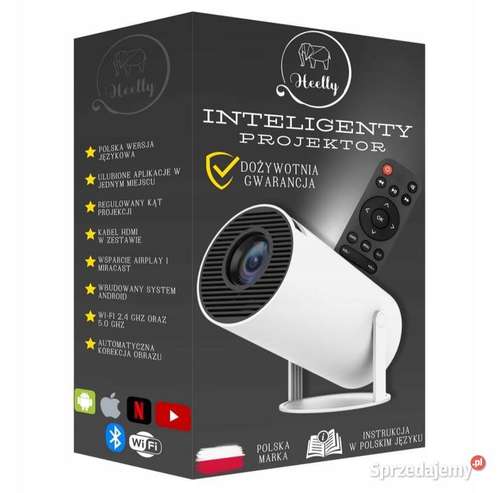 Projektor rzutnik ANDROID TV WIFI 4K przenośny Mikołów