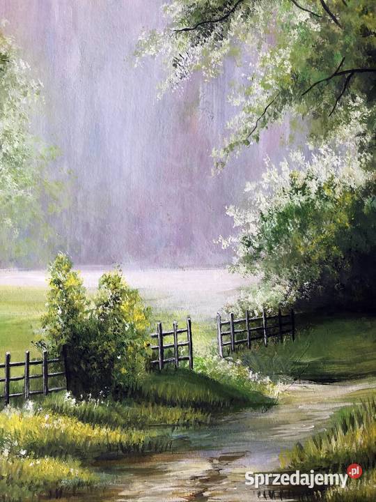 Obraz akryl malowany ścieżka krajobraz 35x50 Mogilno sprzedam