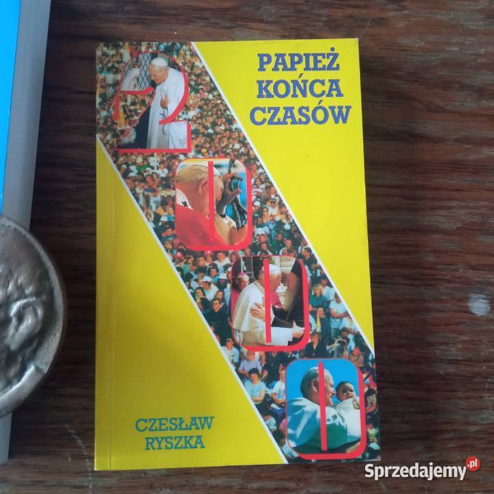 Jan Paweł 2 wizerunek mosiądz książki z podpisem zachodniopomorskie Szczecin