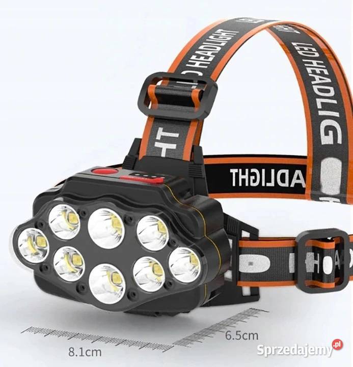 Latarka Czołowa Czołówka 8 x LED XC 88 Matrix Latarki i oświetlenie Łuków