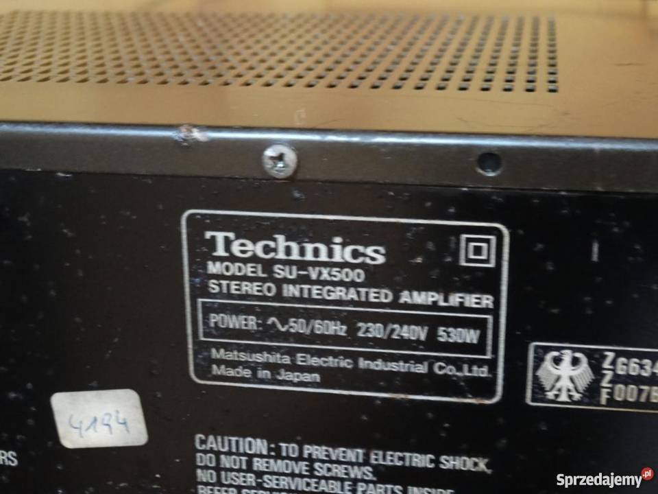 Wzmacniacz Technics SUVX500 sprawny 530 wat podkarpackie sprzedam