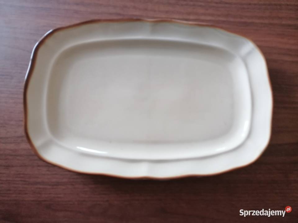 Półmisek porcelit Pruszków 33x22 beżowy