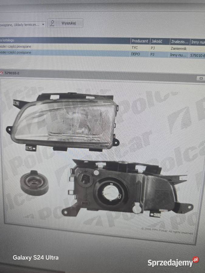 Reflektor przód prawy Peugeot Partner 9602 Bytów