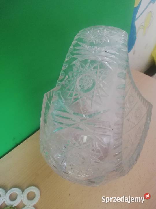 Koszyk kryształ z lat PRL grube szkło hartowane Porcelana i szkło mazowieckie Warszawa