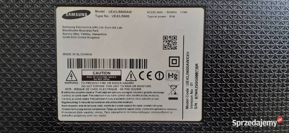 Telewizor samsung UE43J5600AW LED Włocławek