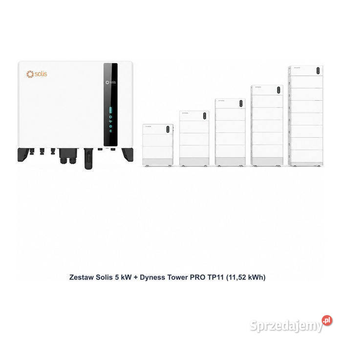 Zestaw Solis 5 kW Dyness Tower PRO TP11 1152 kWh