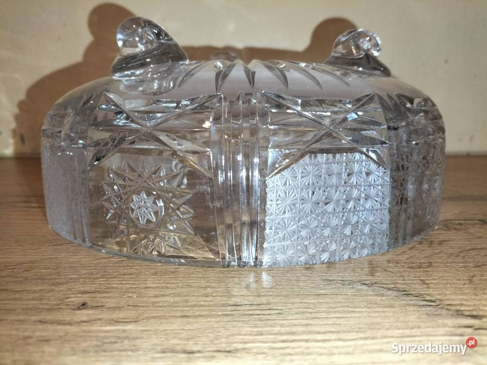 PIĘKNY ORGINAŁ ZABYTKOWA MISA Bohemia Crystal dolnośląskie