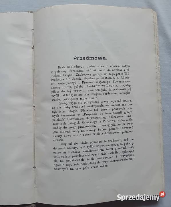 Eugeniusz Adolf Terlecki Chów gołębi Lwów 1907 r wielkopolskie Koźminek
