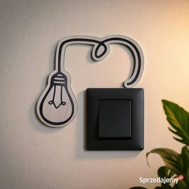 Drewniana Nakładka Dekoracyjna na Włącznik Kraków