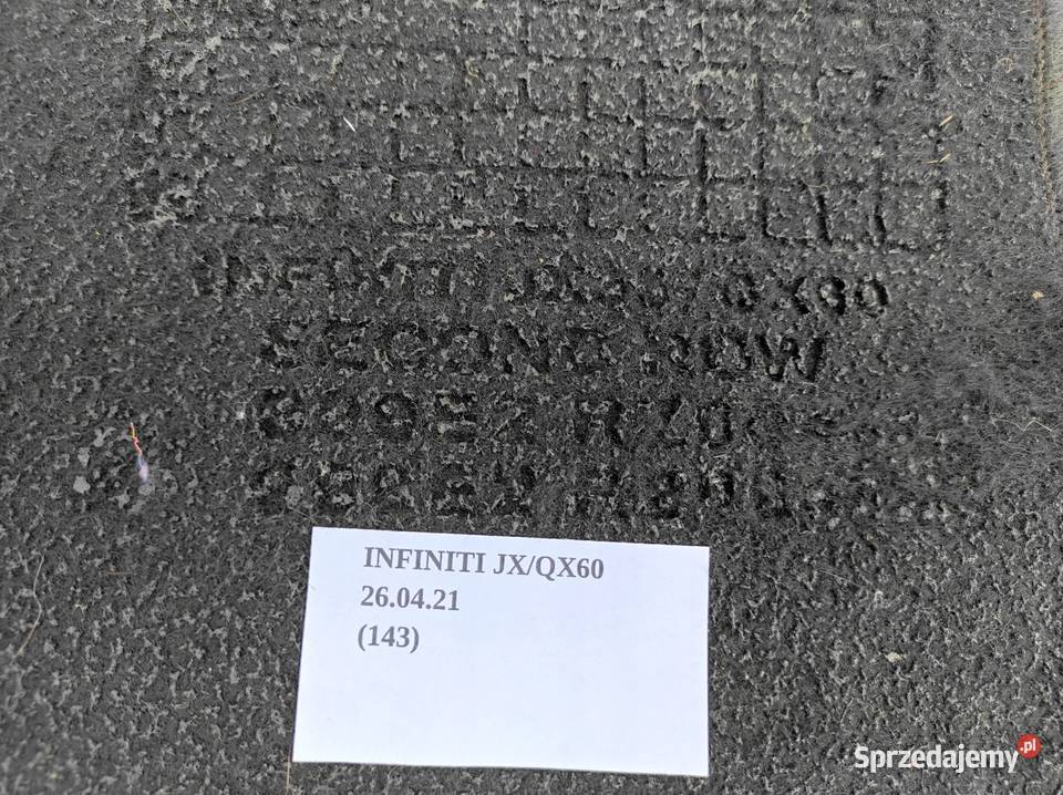 DYWANIK TYŁ INFINITI QX60 JX 1 Motoryzacja Nowy Tomyśl sprzedam