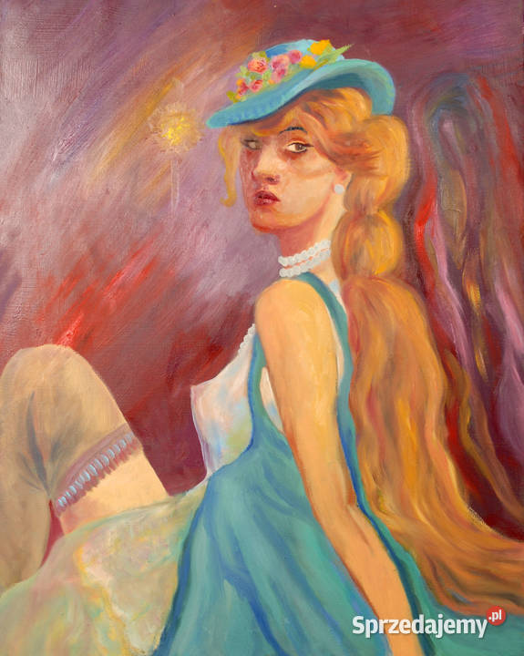 Rudowłosa akt kobiecy w kapeluszu łódzkie Łódź sprzedam