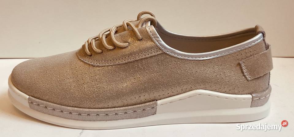 Skórzane złote półbuty Sergio Bardi rozmiar 40 Żyrardów