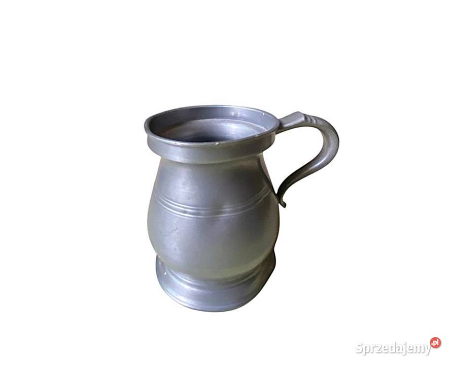 Stary cynowy kufel 12 pinta z oznaczeniami Warszawa sprzedam