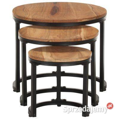 vidaXL Stoliki boczne 3 lite drewno Warszawa