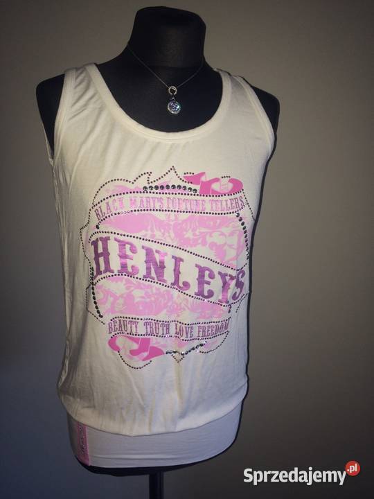 Nowa biała bluzka tunika Henleys UK S okazja Bluzki i koszule Nisko sprzedam