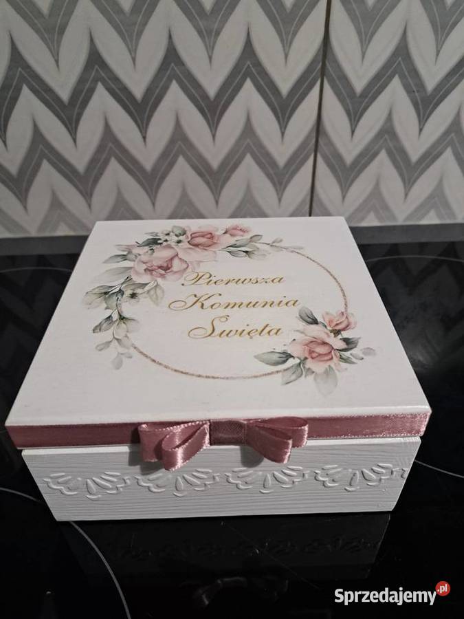 Szkatułka komunijna róże handmade Kędzierzyn-Koźle