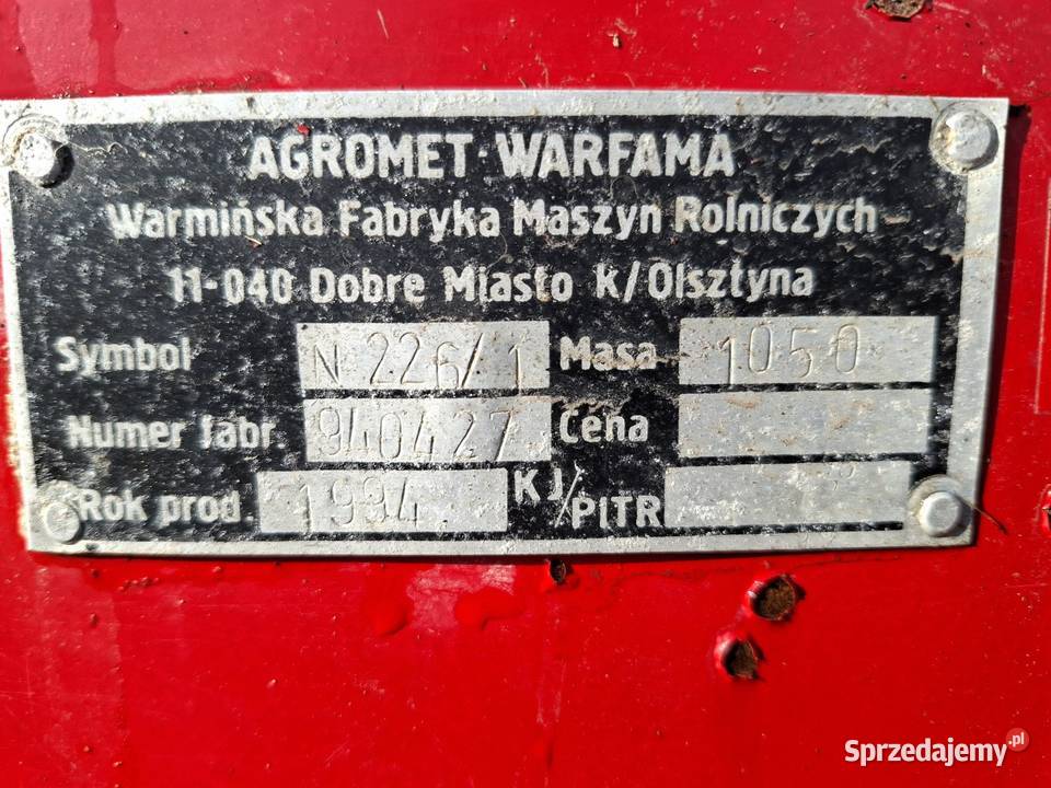 Rozrzutnik obornika 25t Warfama Nowy mazowieckie Radom sprzedam