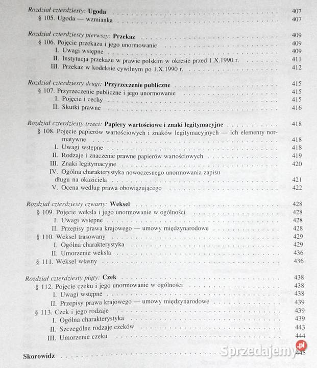 Zobowiązania Zarys wykładu Witold Czachórski Pozostałe