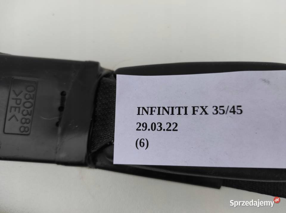 ZACZEP PASA BEZPIECZEŃSTWA TYŁ INFINITI FX35 osobowe Nowy Tomyśl