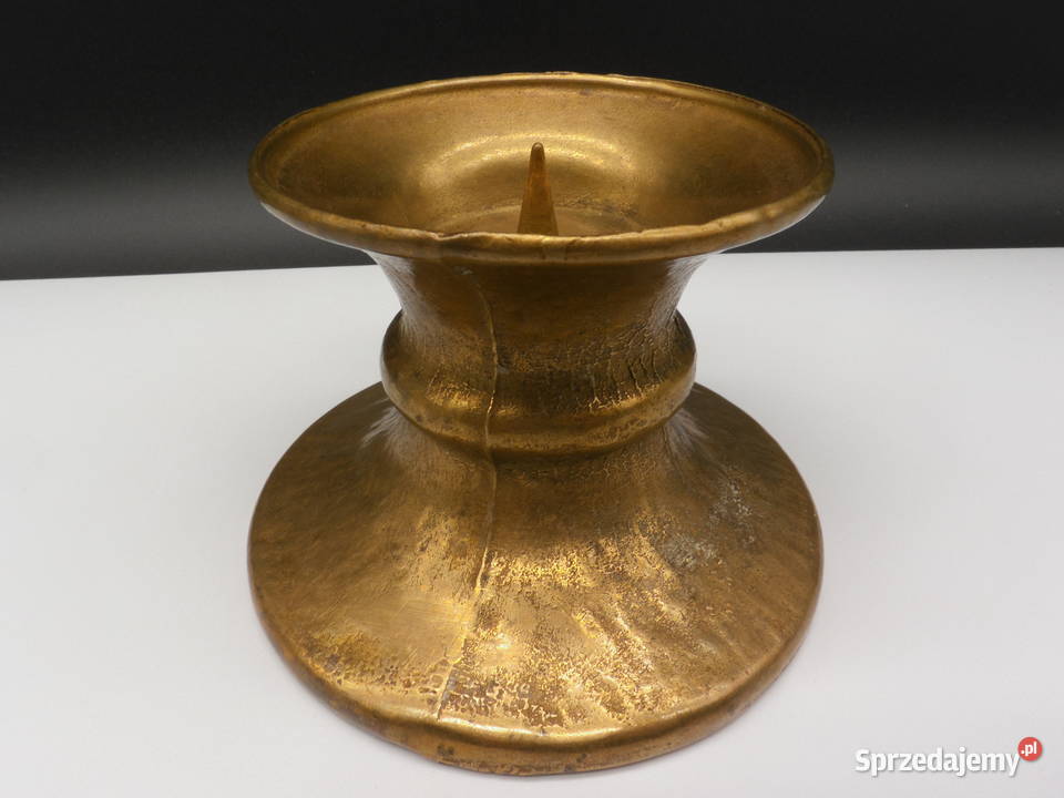 Świecznik Mosiężny masywny stary Raszków sprzedam