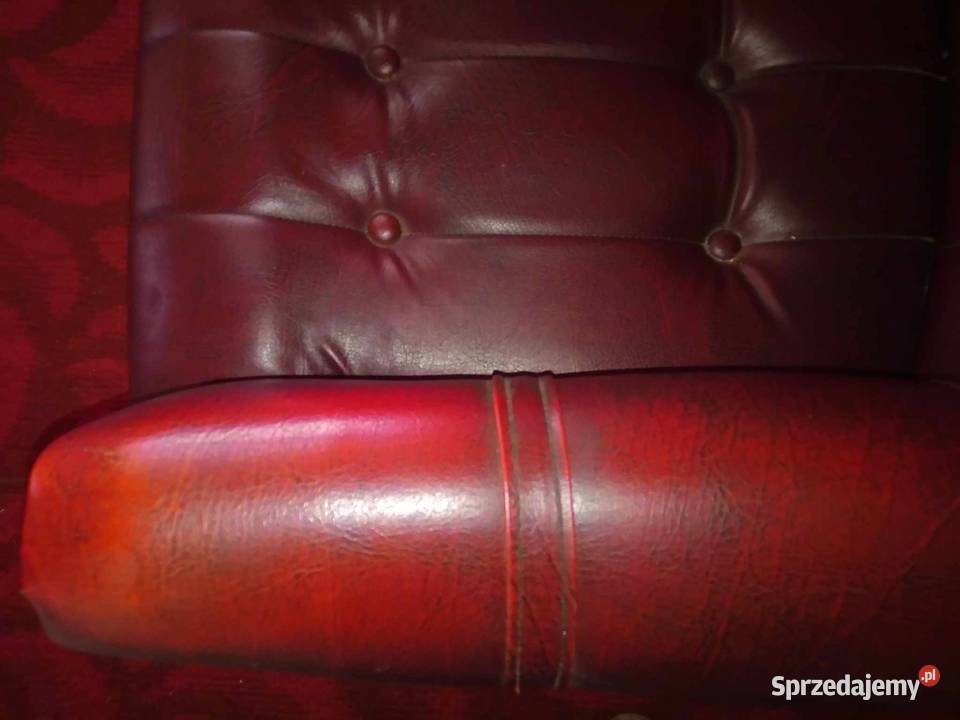 Fotel na kółkach fotele PRL imitacja skórzana Łódź sprzedam