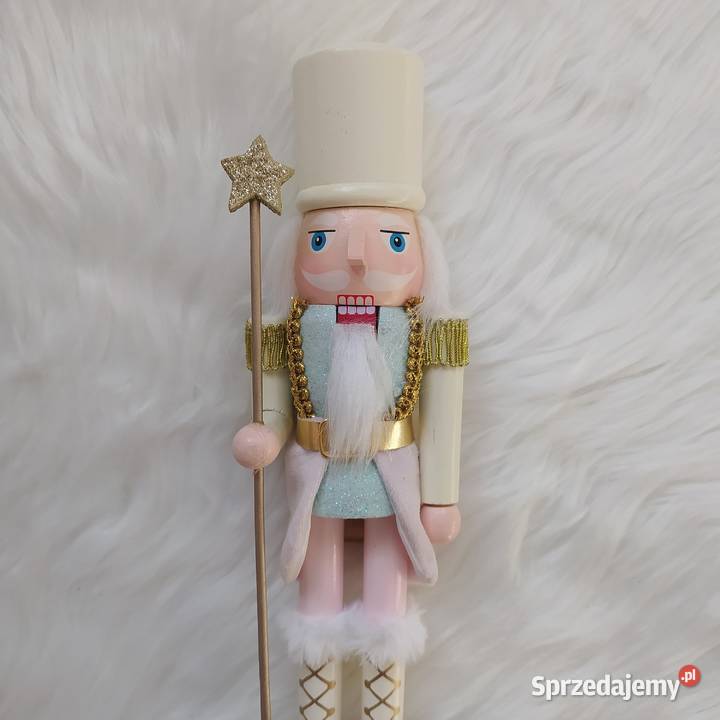 Dziadek do orzechów kokarda złota 30x37 Koszalin