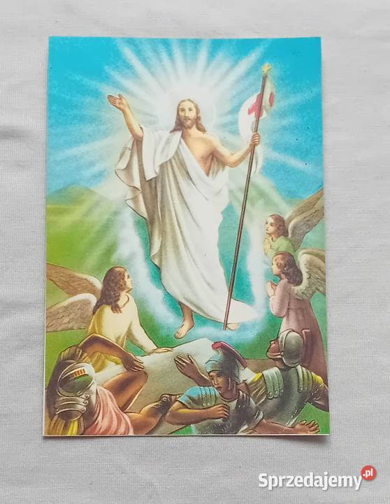 Pocztówka wielkanocna z lat 90ych XX w Koźminek