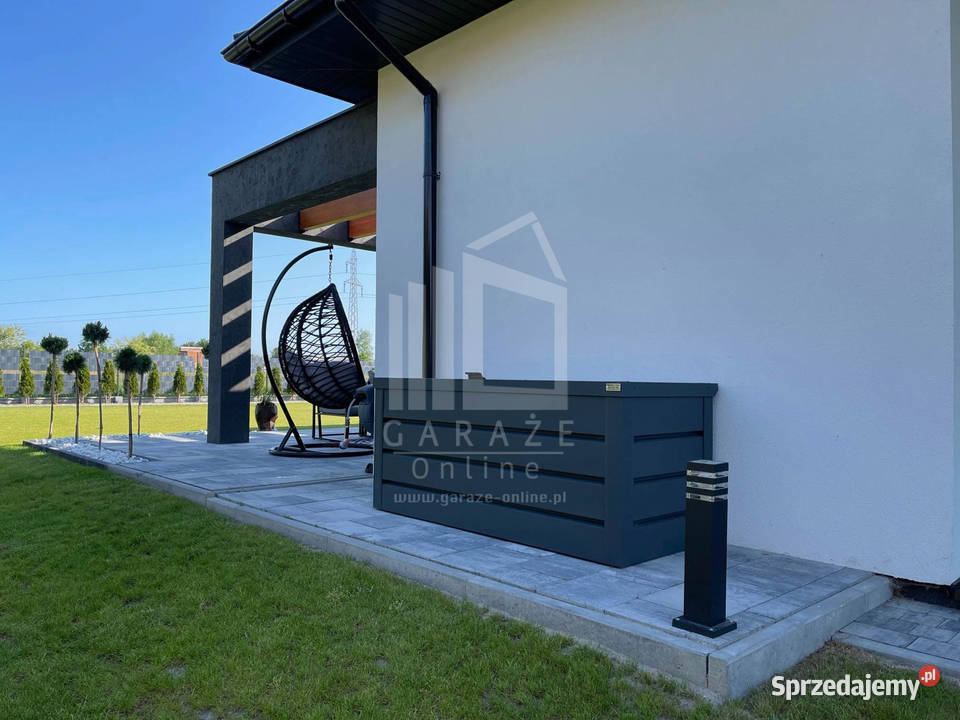 Skrzynia ogrodowa metalowa kufer 150x60x70 Morąg