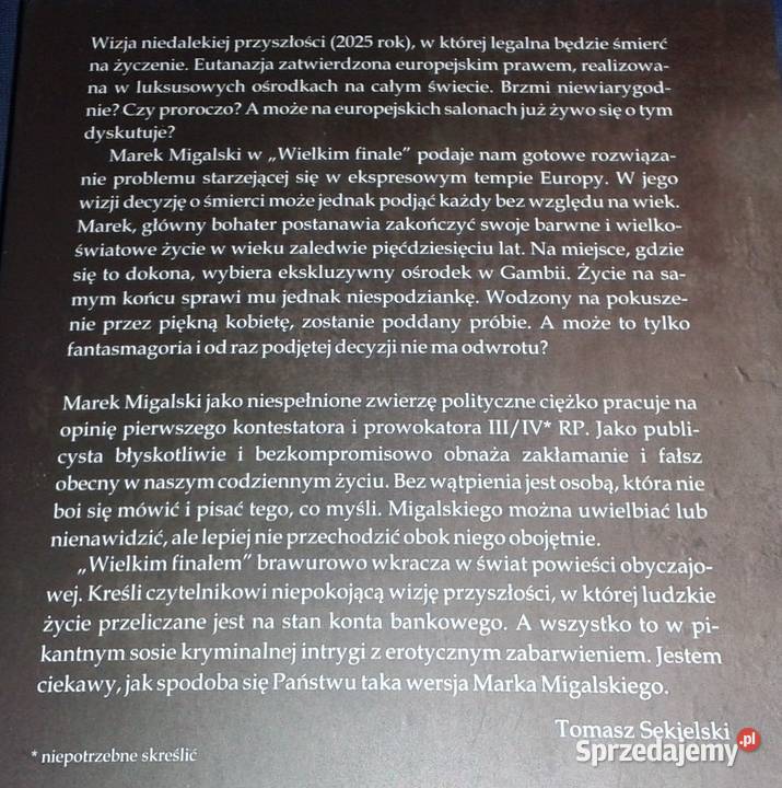 Wielki finał Migalski Marek lubelskie Chełm sprzedam