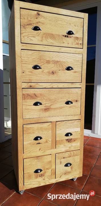 Szafka dębowa lite drewno loft komoda drewniana Garwolin